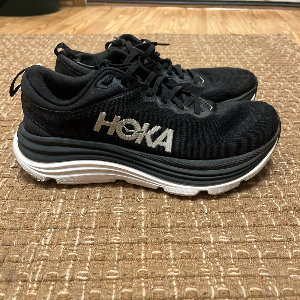 Hoka Black and White Women's Running Shoes